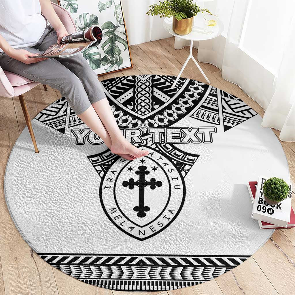 Personalised Melanesian Brotherhood Round Carpet With Tribal Pattern LT05 - Polynesian Pride