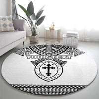 Personalised Melanesian Brotherhood Round Carpet With Tribal Pattern LT05 - Polynesian Pride