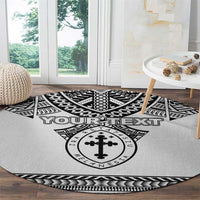 Personalised Melanesian Brotherhood Round Carpet With Tribal Pattern LT05 - Polynesian Pride