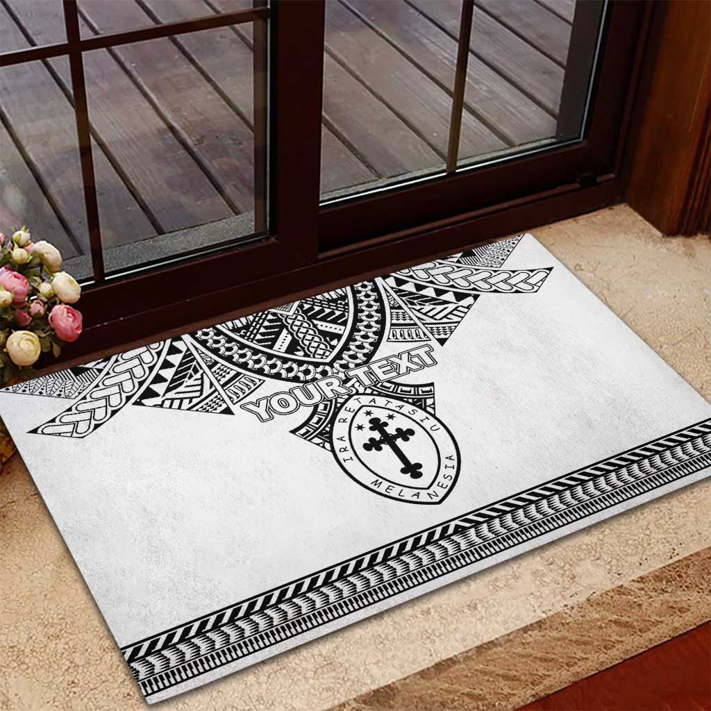 Personalised Melanesian Brotherhood Rubber Doormat With Tribal Pattern LT05 - Polynesian Pride