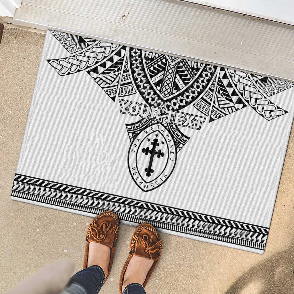 Personalised Melanesian Brotherhood Rubber Doormat With Tribal Pattern LT05 - Polynesian Pride