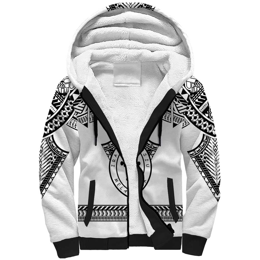 Personalised Melanesian Brotherhood Sherpa Hoodie With Tribal Pattern - Polynesian Pride