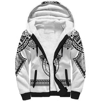 Personalised Melanesian Brotherhood Sherpa Hoodie With Tribal Pattern - Polynesian Pride