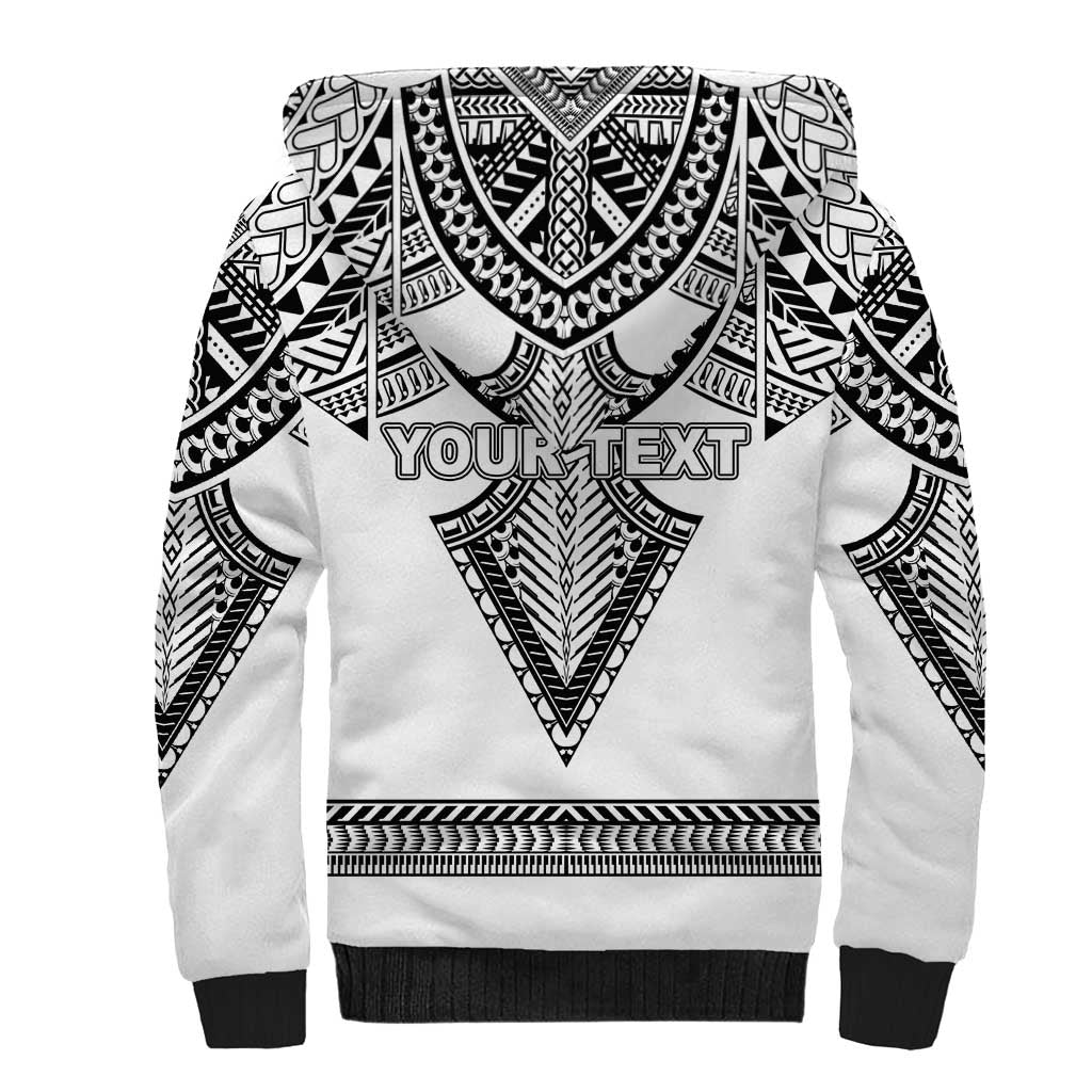 Personalised Melanesian Brotherhood Sherpa Hoodie With Tribal Pattern - Polynesian Pride