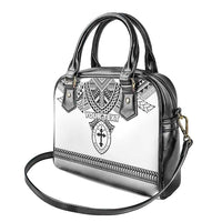 Personalised Melanesian Brotherhood Shoulder Handbag With Tribal Pattern - Polynesian Pride