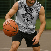 Personalised Melanesian Brotherhood Sleeveless Hoodie With Tribal Pattern LT05 - Polynesian Pride