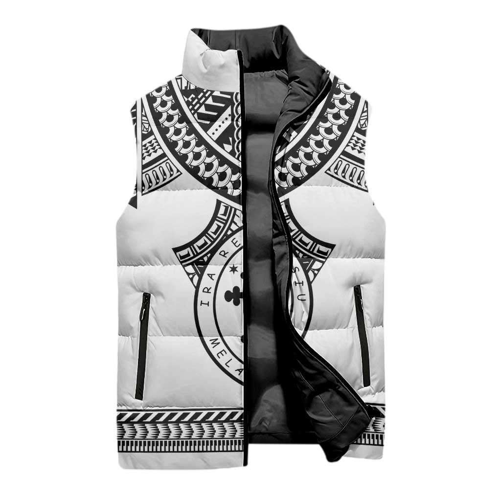 Personalised Melanesian Brotherhood Sleeveless Puffer Jacket With Tribal Pattern LT05 - Polynesian Pride