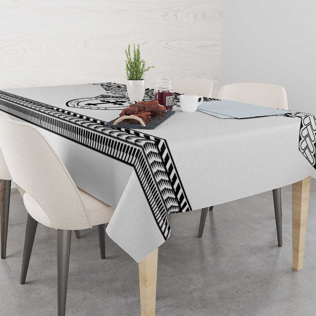 Personalised Melanesian Brotherhood Tablecloth With Tribal Pattern - Polynesian Pride
