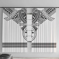 Personalised Melanesian Brotherhood Window Curtain With Tribal Pattern - Polynesian Pride