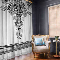 Personalised Melanesian Brotherhood Window Curtain With Tribal Pattern - Polynesian Pride