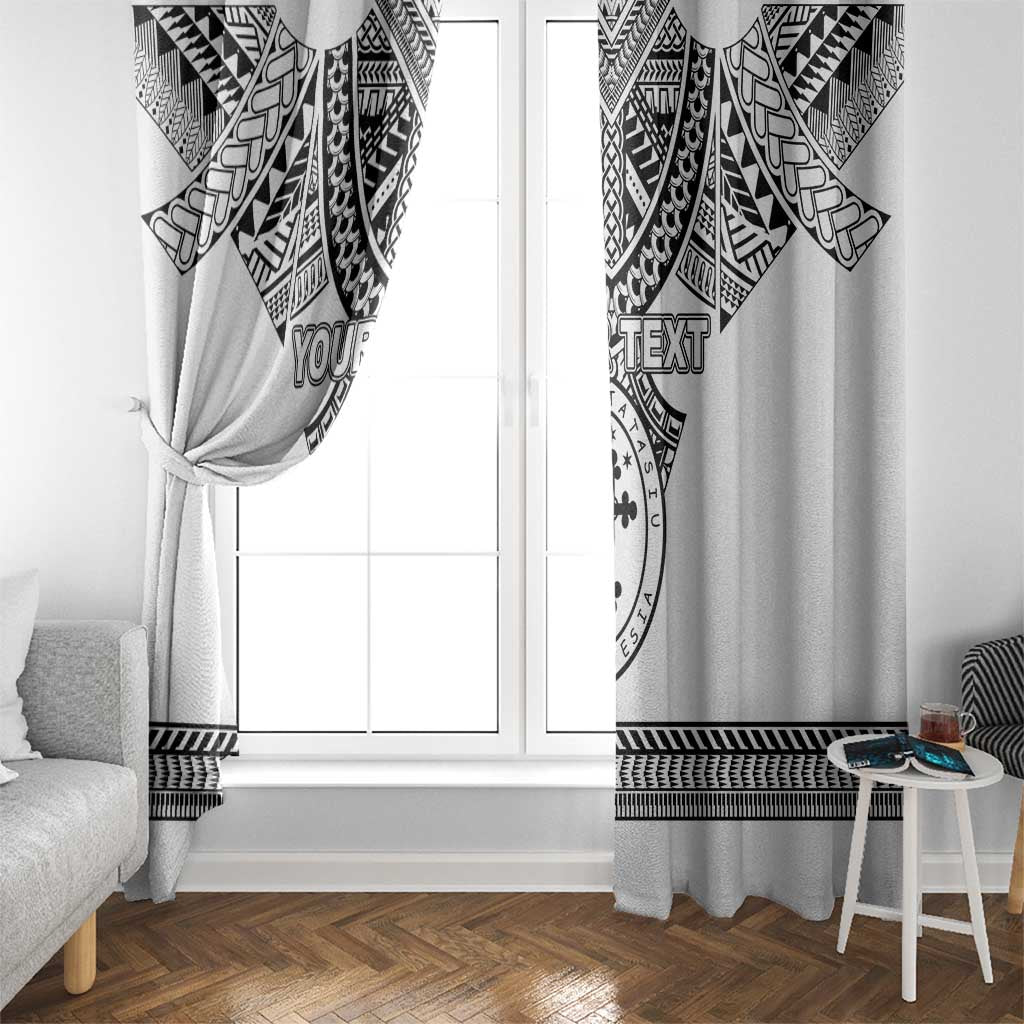 Personalised Melanesian Brotherhood Window Curtain With Tribal Pattern - Polynesian Pride
