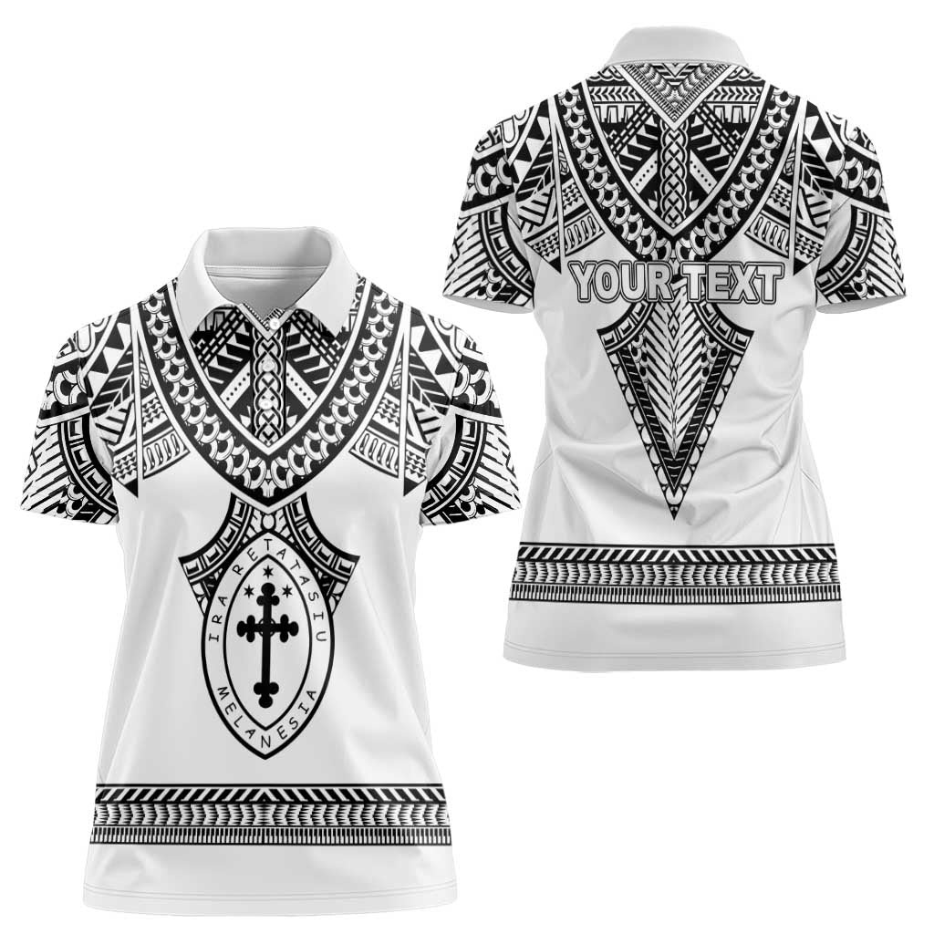 Personalised Melanesian Brotherhood Women Polo Shirt With Tribal Pattern - Polynesian Pride