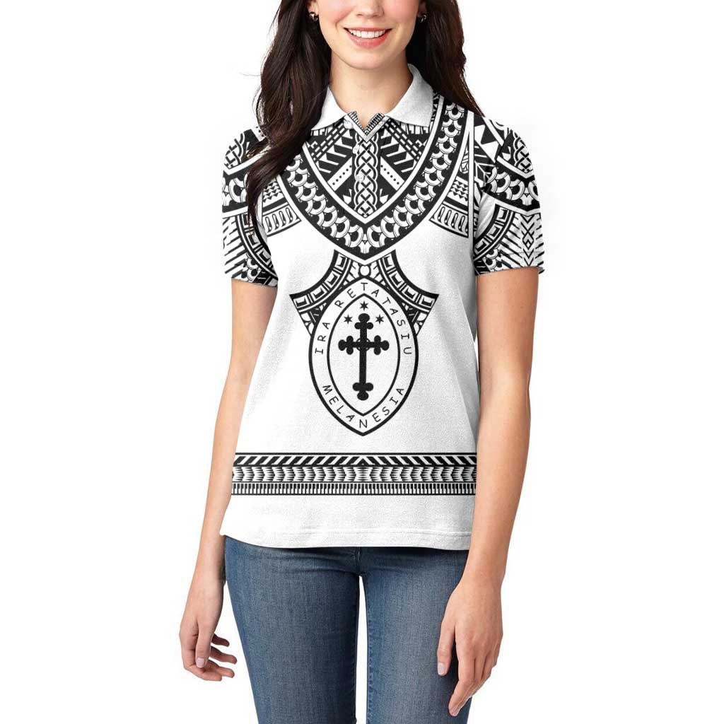 Personalised Melanesian Brotherhood Women Polo Shirt With Tribal Pattern - Polynesian Pride