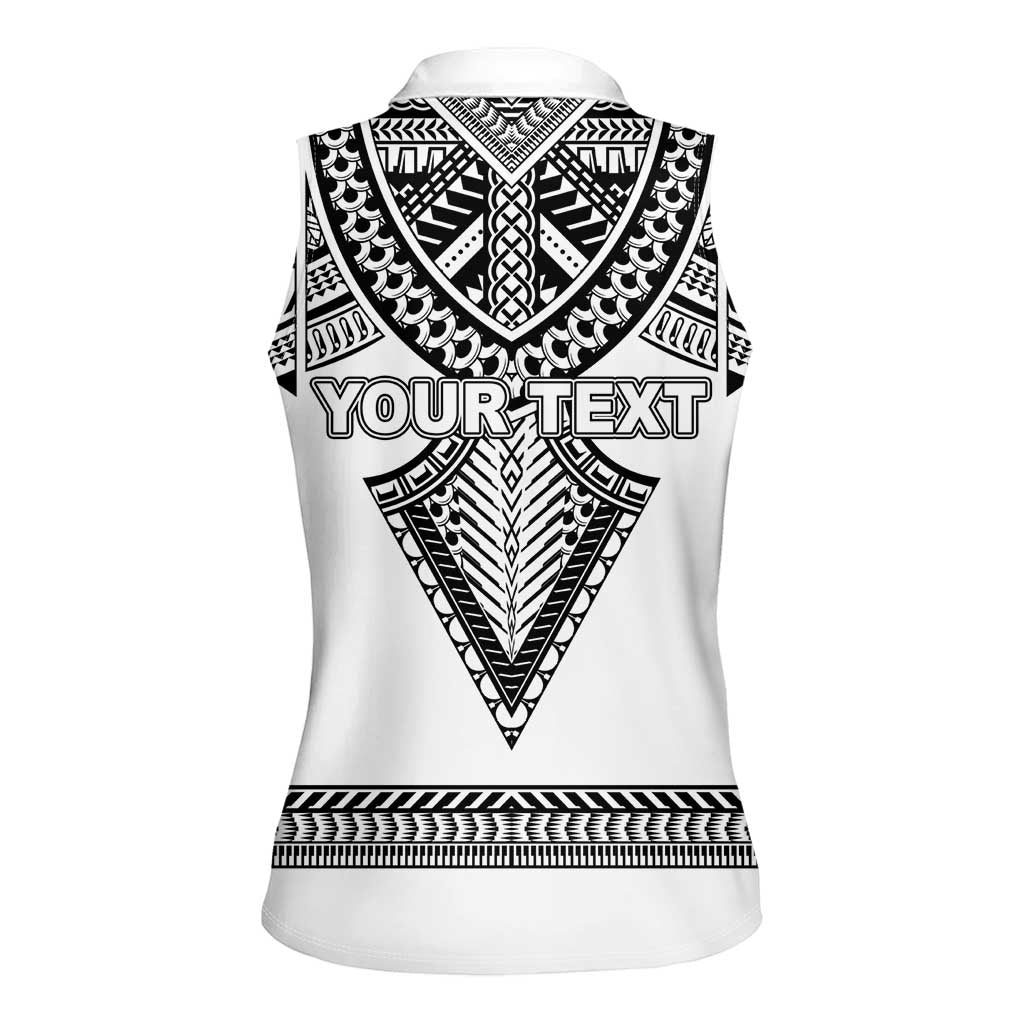 Personalised Melanesian Brotherhood Women Sleeveless Polo Shirt With Tribal Pattern LT05 - Polynesian Pride