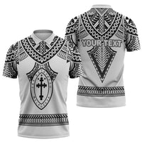 Personalised Melanesian Brotherhood Zipper Polo Shirt With Tribal Pattern - Polynesian Pride
