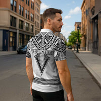 Personalised Melanesian Brotherhood Zipper Polo Shirt With Tribal Pattern - Polynesian Pride