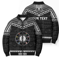 Personalised Melanesian Brotherhood Bomber Puffer Jacket Ministry Faith And Mission - Polynesian Pride