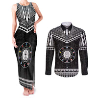 Personalised Melanesian Brotherhood Couples Matching Tank Maxi Dress and Long Sleeve Button Shirt Ministry Faith And Mission - Polynesian Pride