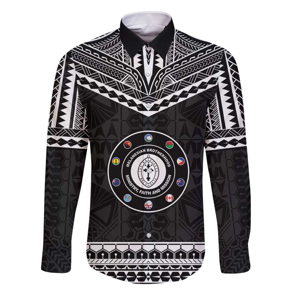 Personalised Melanesian Brotherhood Family Matching Long Sleeve Bodycon Dress and Hawaiian Shirt Ministry Faith And Mission - Polynesian Pride
