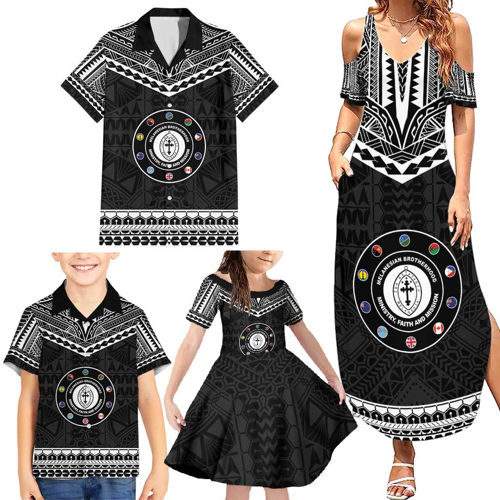 Personalised Melanesian Brotherhood Family Matching Summer Maxi Dress and Hawaiian Shirt Ministry Faith And Mission - Polynesian Pride