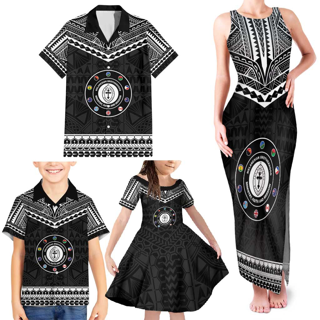 Personalised Melanesian Brotherhood Family Matching Tank Maxi Dress and Hawaiian Shirt Ministry Faith And Mission - Polynesian Pride