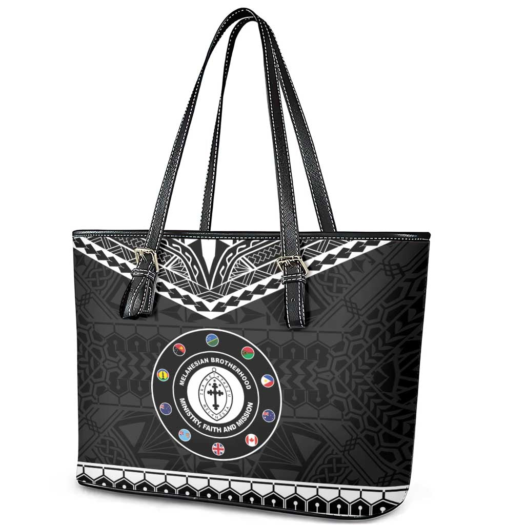 Melanesian Brotherhood Leather Tote Bag Ministry Faith And Mission - Polynesian Pride