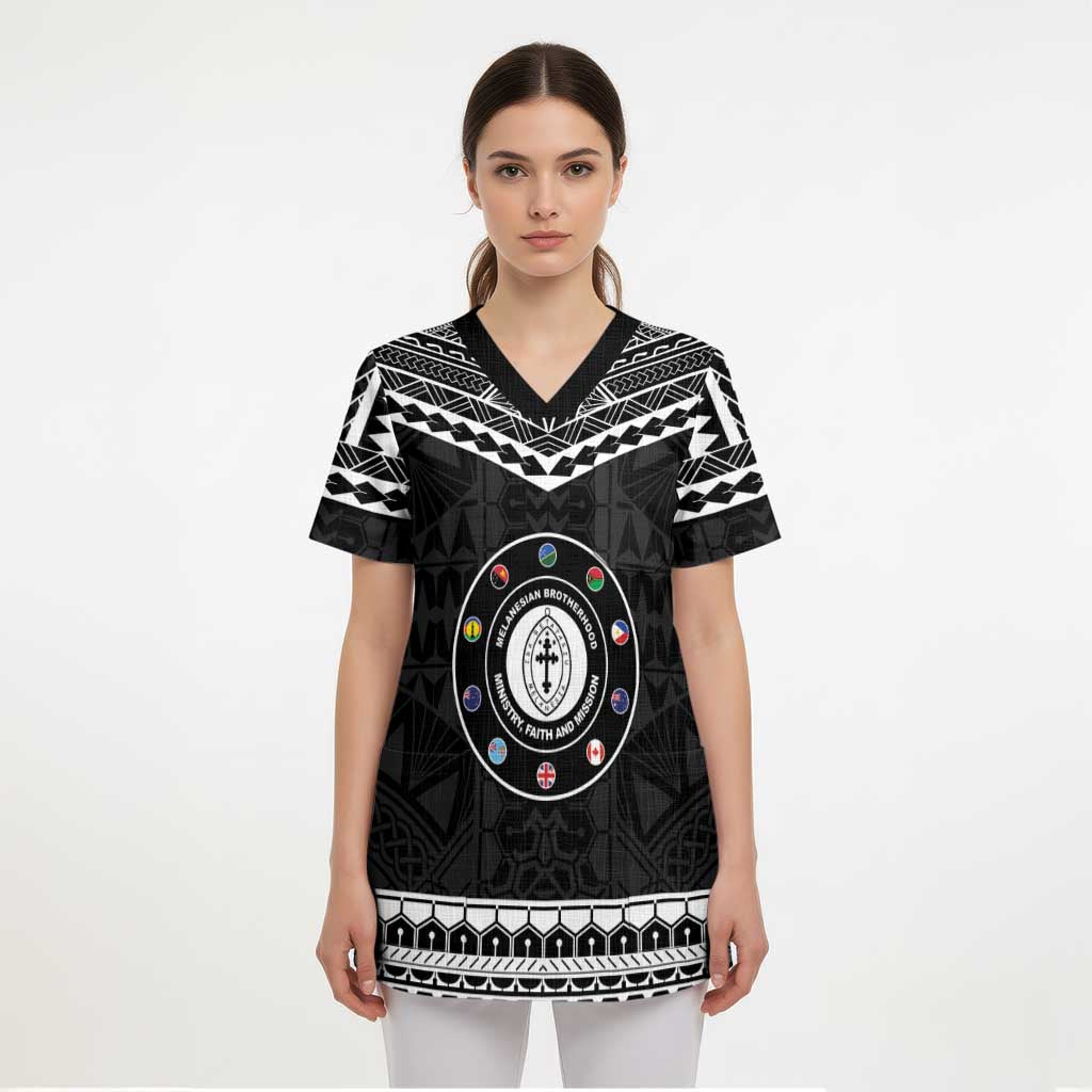Personalised Melanesian Brotherhood Scrub Top Ministry Faith And Mission LT05 - Polynesian Pride