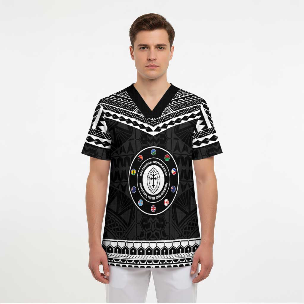 Personalised Melanesian Brotherhood Scrub Top Ministry Faith And Mission LT05 - Polynesian Pride