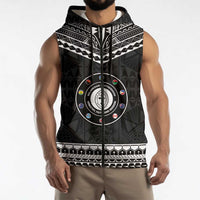 Personalised Melanesian Brotherhood Sleeveless Zip Hoodie Ministry Faith And Mission - Polynesian Pride