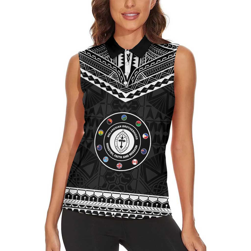 Personalised Melanesian Brotherhood Women Sleeveless Polo Shirt Ministry Faith And Mission - Polynesian Pride