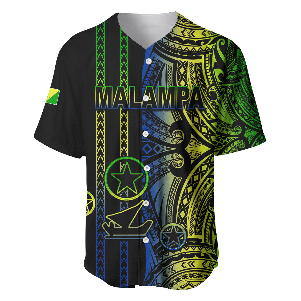 Custom Vanuatu Malampa Baseball Jersey Polynesian Tribal LT6 Black - Polynesian Pride