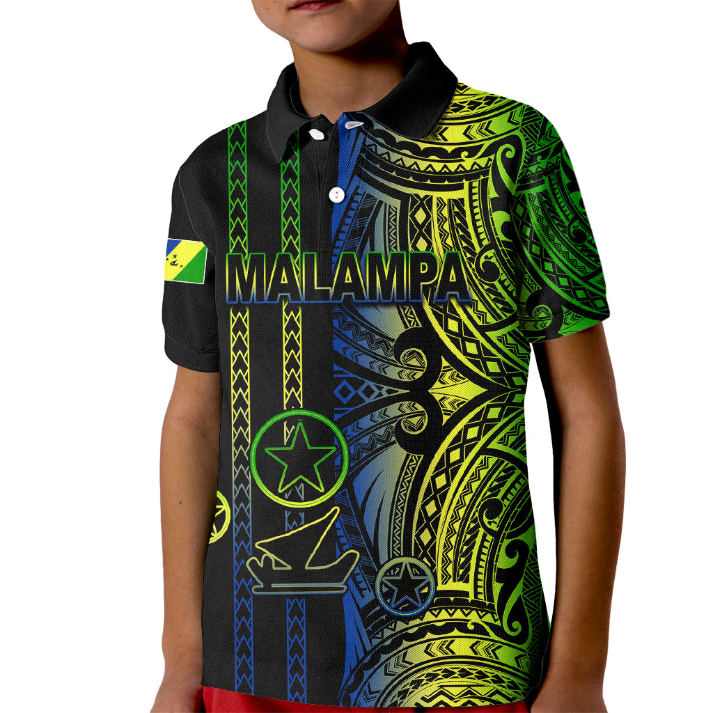 Custom Vanuatu Malampa Kid Polo Shirt Polynesian Tribal LT6 Kid Black - Polynesian Pride