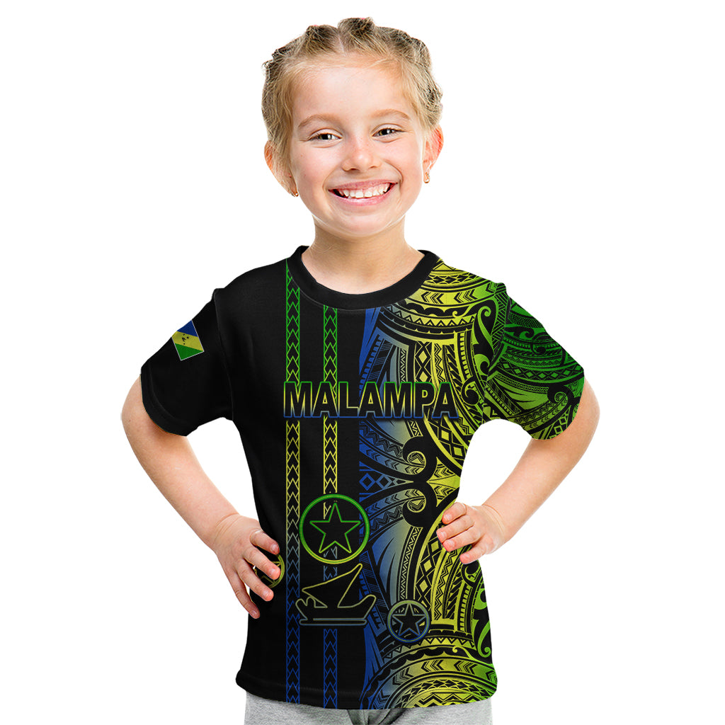 Custom Vanuatu Malampa Kid T Shirt Polynesian Tribal LT6 Black - Polynesian Pride