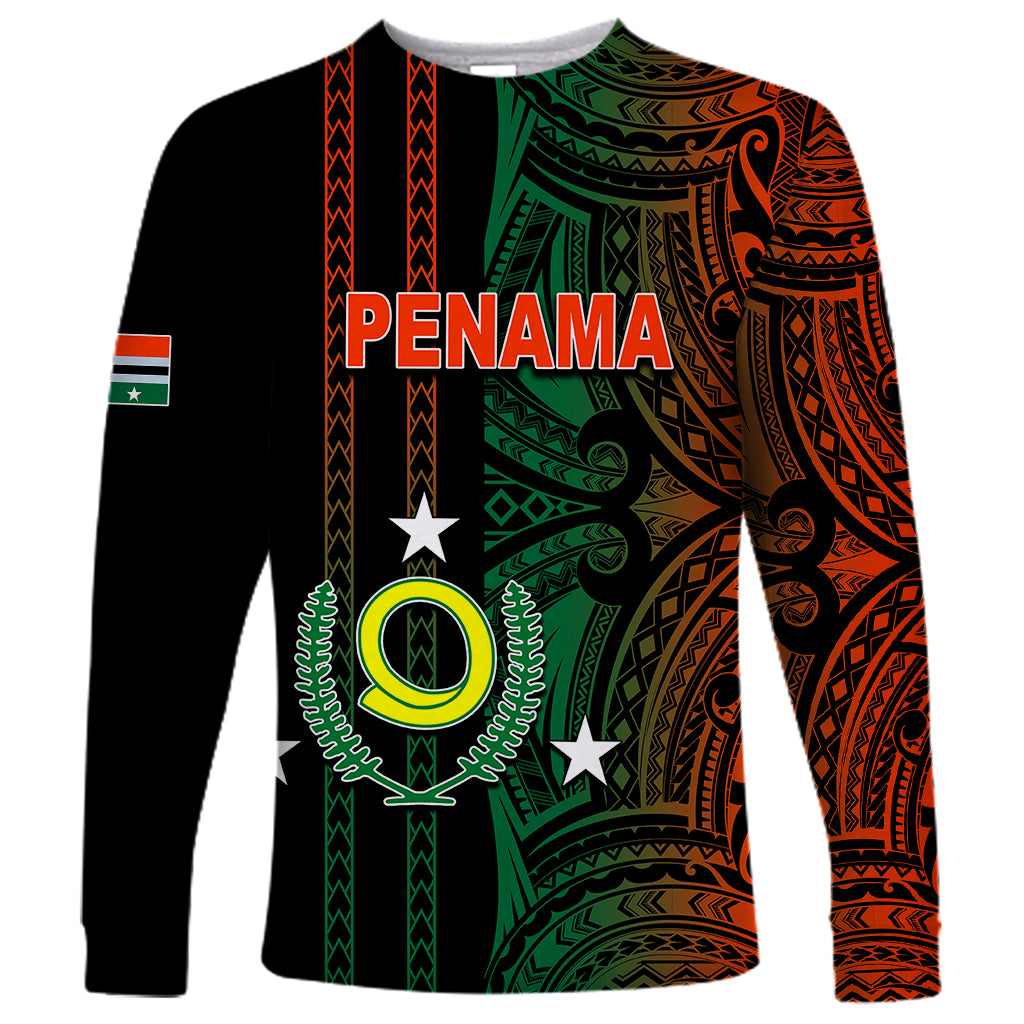 Custom Vanuatu Penama Long Sleeve Shirt Polynesian Tribal LT6 Unisex Black - Polynesian Pride