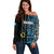 Custom Vanuatu Sanma Off Shoulder Sweater Polynesian Tribal LT6 Women Black - Polynesian Pride