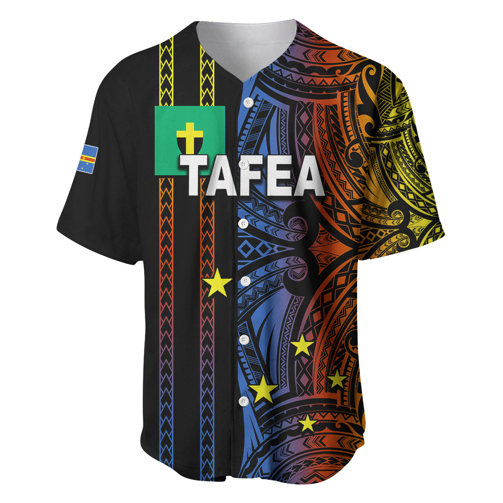 Custom Vanuatu Tafea Baseball Jersey Polynesian Tribal LT6 Black - Polynesian Pride