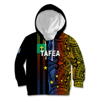 Custom Vanuatu Tafea Kid Hoodie Polynesian Tribal LT6 Black - Polynesian Pride