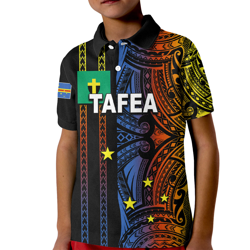 Custom Vanuatu Tafea Kid Polo Shirt Polynesian Tribal LT6 Kid Black - Polynesian Pride