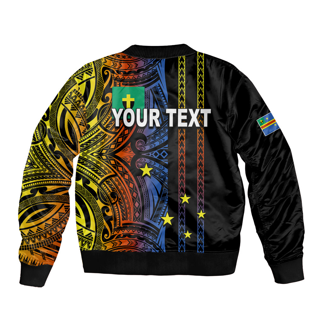 Custom Vanuatu Tafea Sleeve Zip Bomber Jacket Polynesian Tribal LT6 - Polynesian Pride