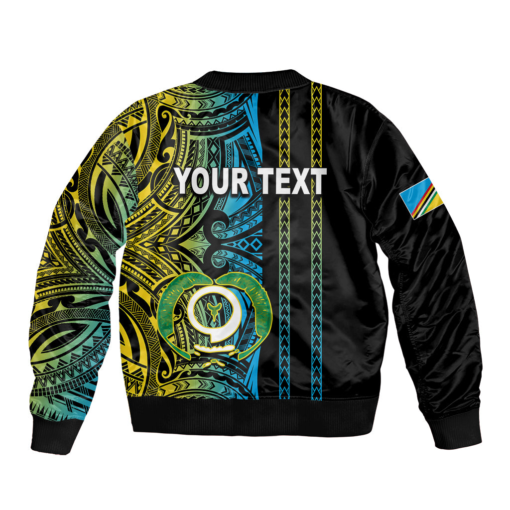 Custom Vanuatu Torba Sleeve Zip Bomber Jacket Polynesian Tribal LT6 - Polynesian Pride