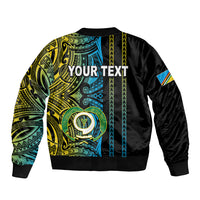 Custom Vanuatu Torba Sleeve Zip Bomber Jacket Polynesian Tribal LT6 - Polynesian Pride