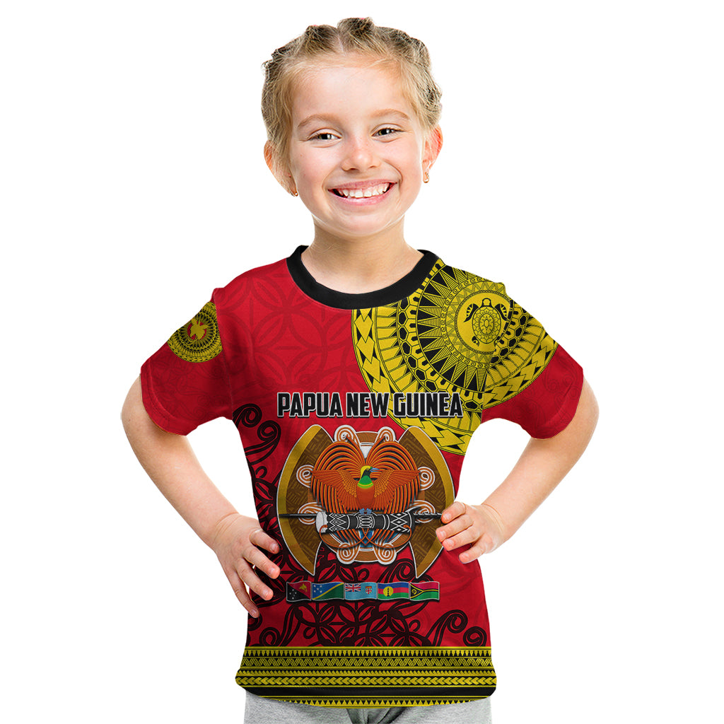 Papua New Guinea Kid T Shirt Melanesian Festival 2023 LT6 Red - Polynesian Pride