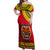 Papua New Guinea Off Shoulder Maxi Dress Melanesian Festival 2023 LT6 Women Red - Polynesian Pride