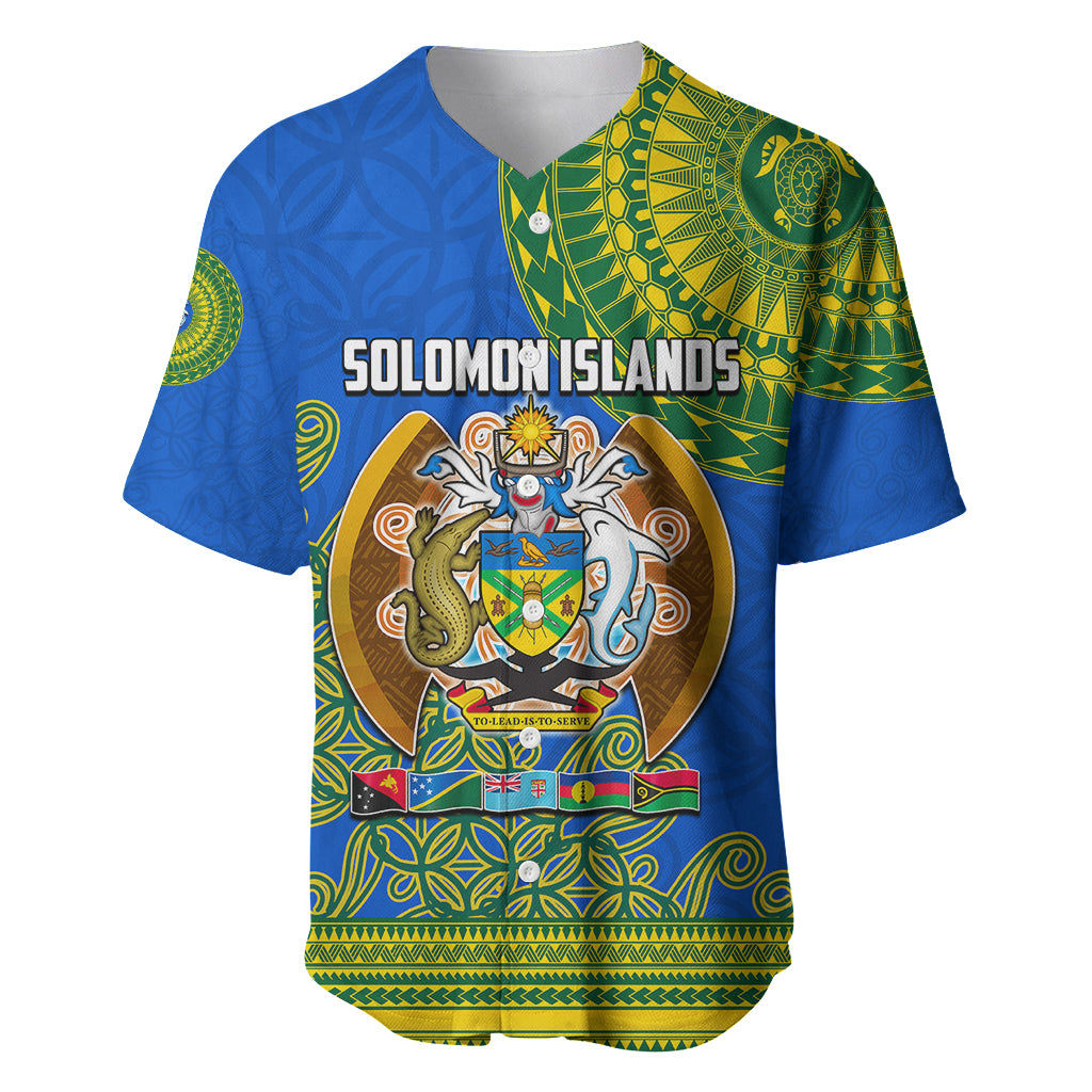 Solomon Islands Baseball Jersey Melanesian Festival 2023 LT6 Green - Polynesian Pride