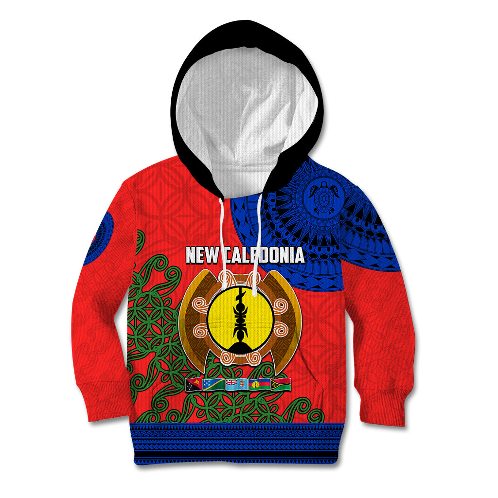 New Caledonia Kid Hoodie Melanesian Festival 2023 LT6 Hoodie Red - Polynesian Pride