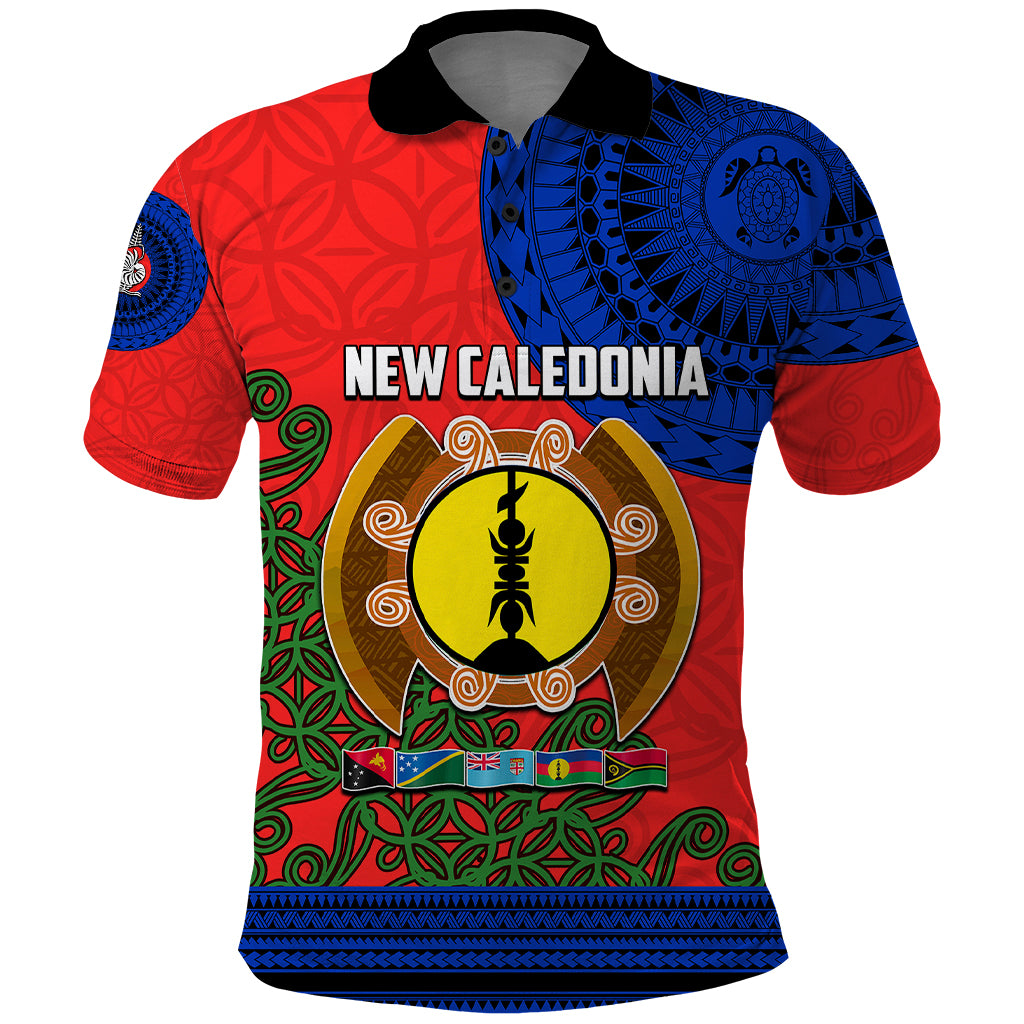 New Caledonia Polo Shirt Melanesian Festival 2023 LT6 Red - Polynesian Pride