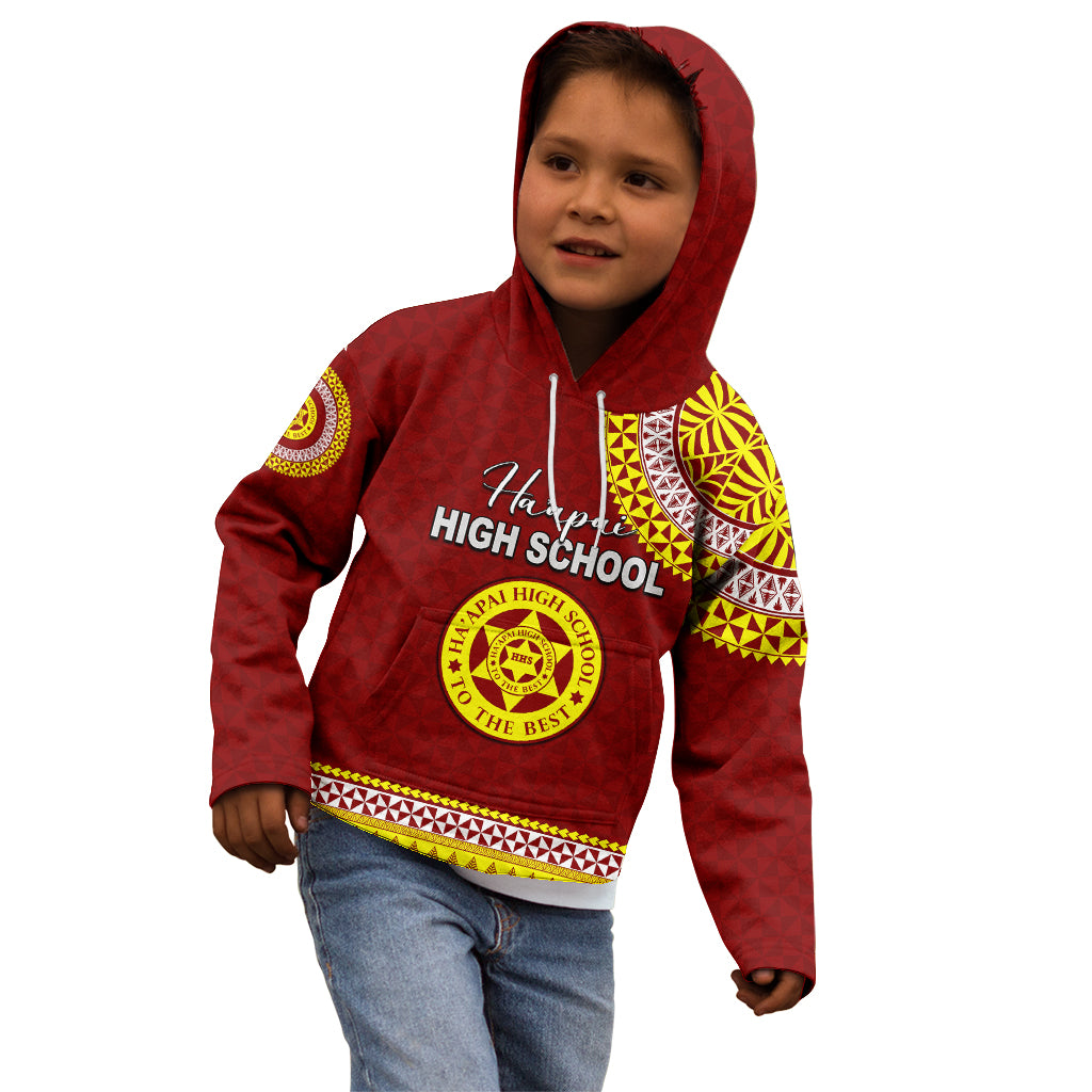 Tonga School Ha'apai High School Kid Hoodie Tribal Pattern LT6 - Polynesian Pride