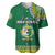 Tonga School Liahona High School Baseball Jersey Tribal Pattern LT6 Green - Polynesian Pride