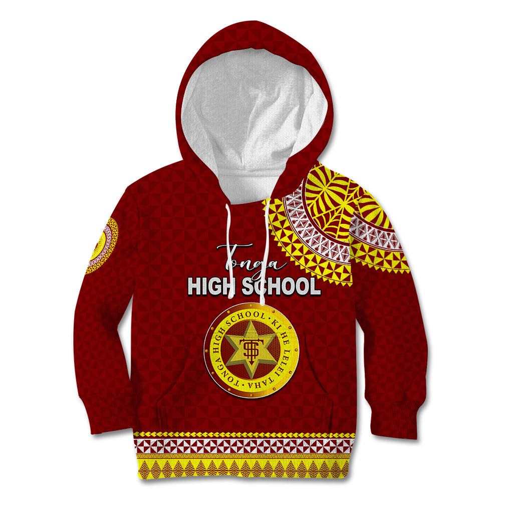 Tonga School Tonga High School Kid Hoodie Tribal Pattern LT6 Hoodie Maroon - Polynesian Pride
