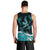 Polynesian Tribal Men Tank Top with Sharks Tattoo Green LT6 - Polynesian Pride